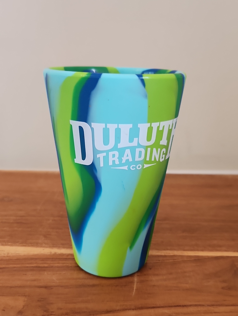 Duluth Trading Co Green Blue Cup SiliPint Silicone Tumbler Drinking 16oz